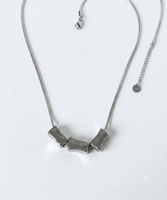 Silver Rectangle Stainless Steel Necklace