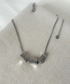 Silver Rectangle Stainless Steel Necklace