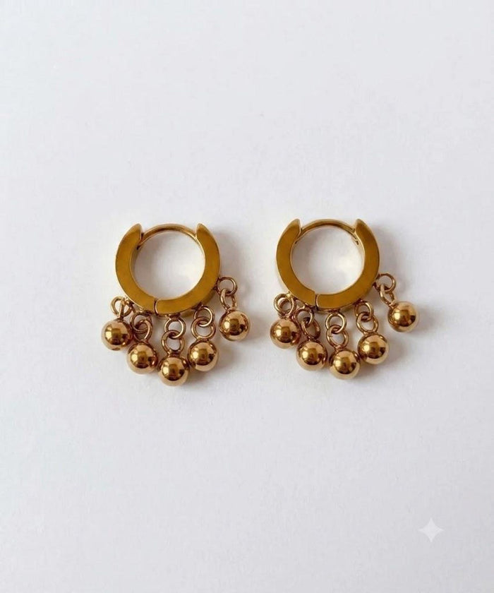 Stainless Steel 2-Piece Minimal Dangle Ball Earrings