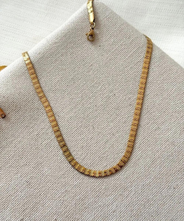 Stainless Steel Textured Italian Necklace