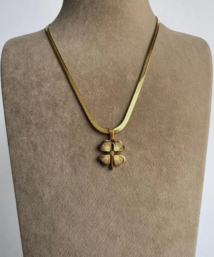 Stainless Steel Italian Small Clover Necklace