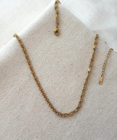 Stainless Steel Spiral Chain Gold Necklace